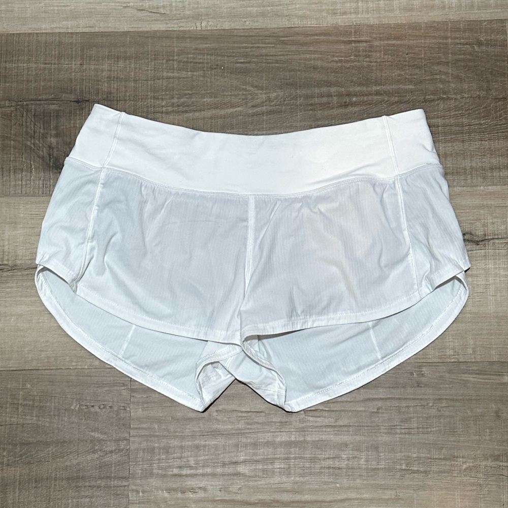 White Speed Up Low-Rise Lined Short 2.5”